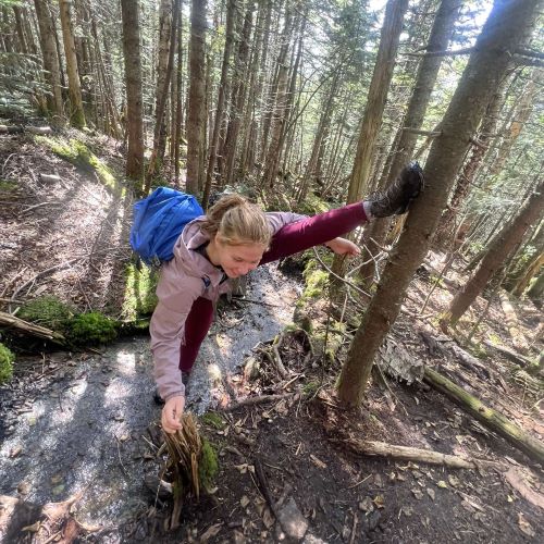 A photo of Allie Miller on a hike.