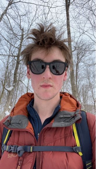 Male student hiker