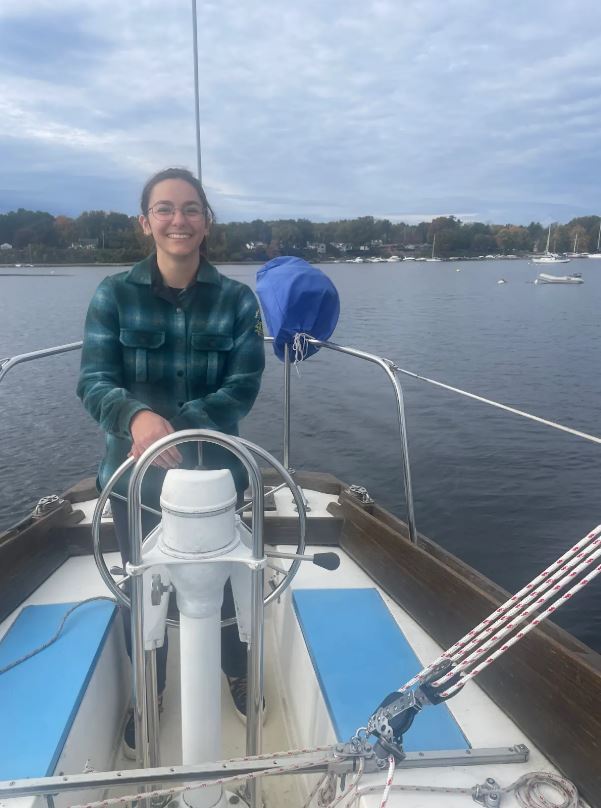 Girl on a boat