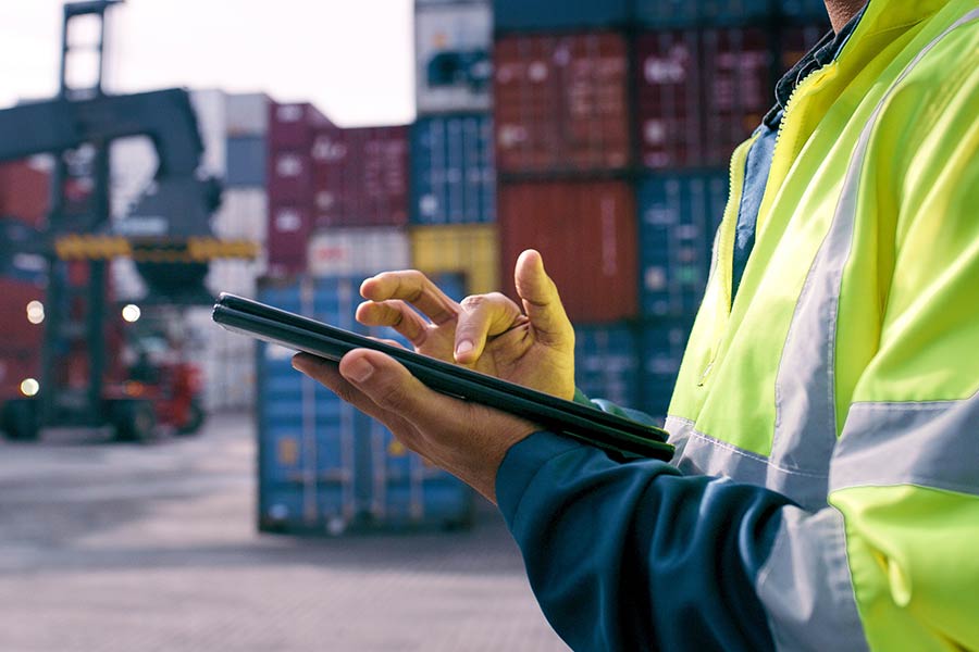 Individual on a construction site working