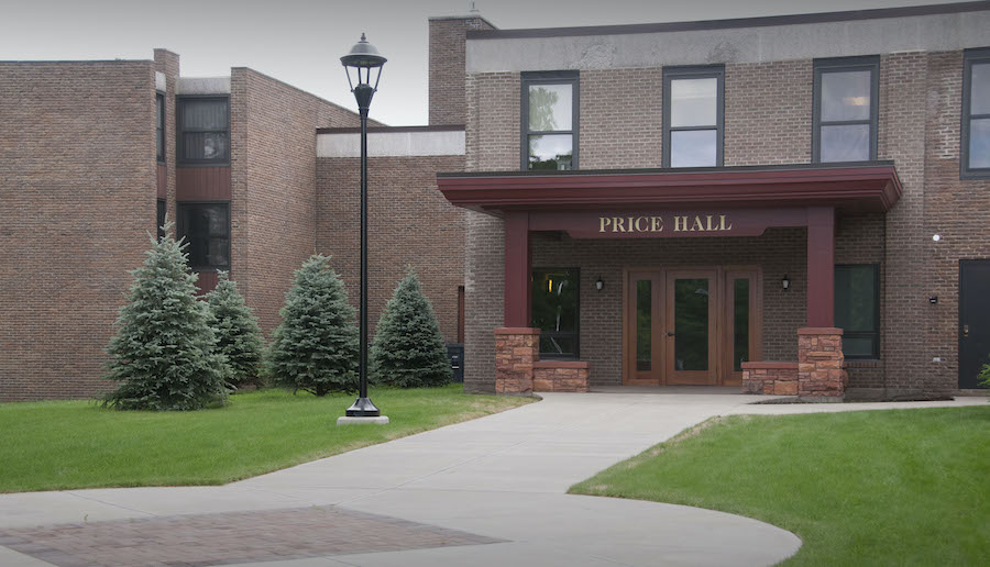Exterior of Price Hall.