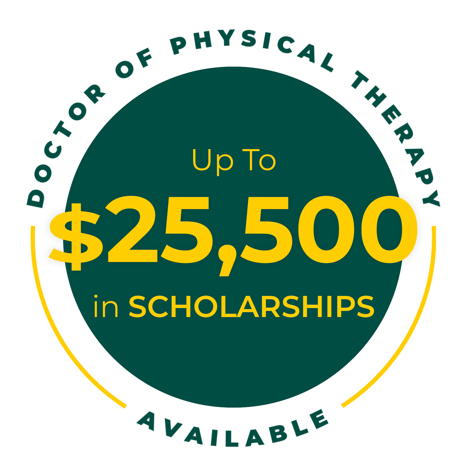 Physical therapy scholarship graphic. 